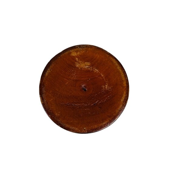 Carved Wooden Decorative Vases Rustic Floral Pineapple Checkered Boho Footed VTG - Picture 7 of 14